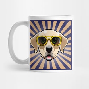 Golden Retriever Puppy Wearing Sunglasses Mug
